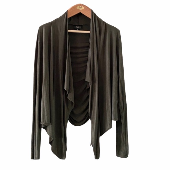 Mossimo XL green rouched cardigan - Picture 2 of 5